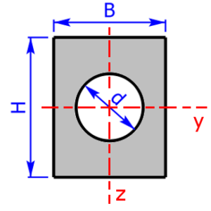 rectangle with bore