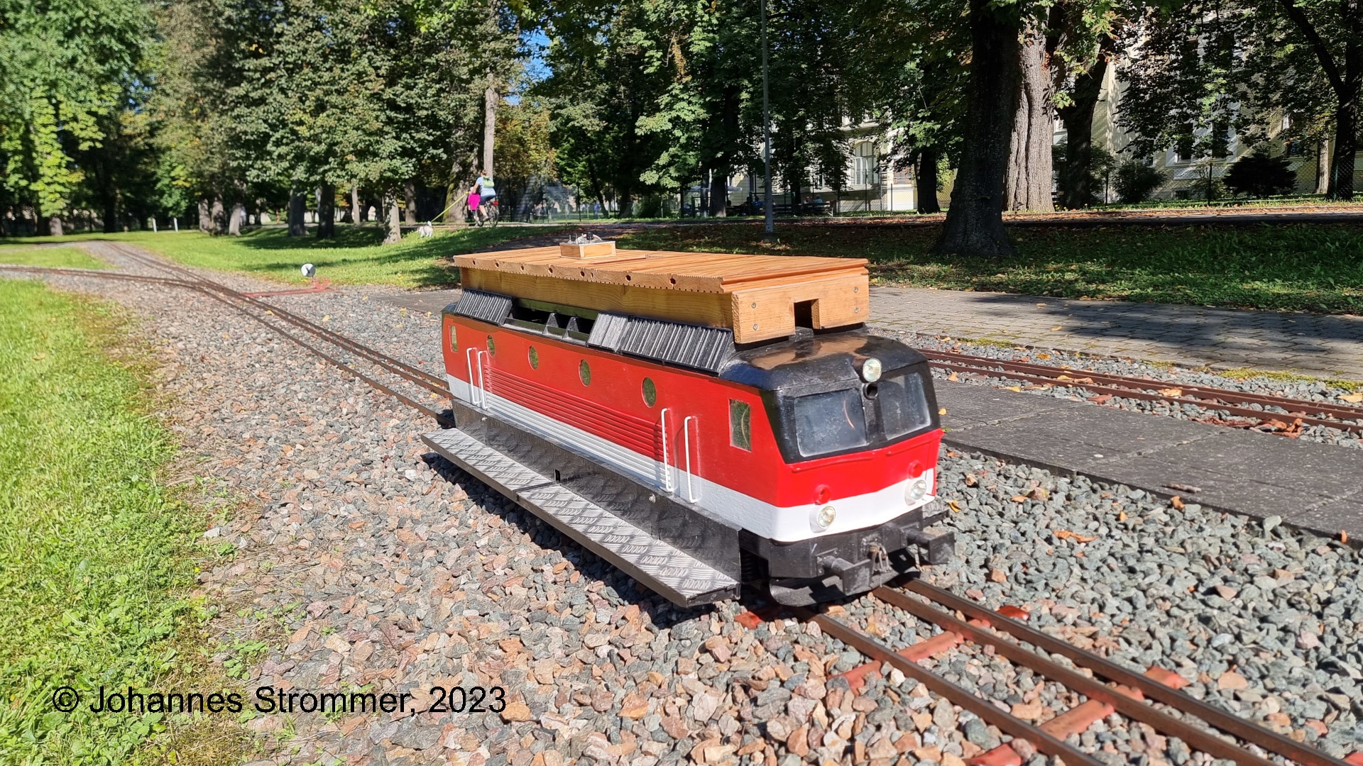 Meine Lok auf der großen Anlage des DBC-Graz (Herbstfest im September 2023).